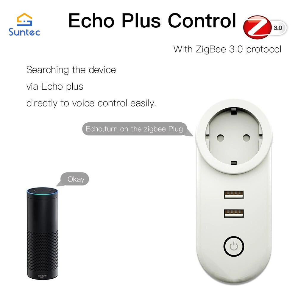 EU/Br/Fr/Au/Il/in/Jp Zigbee Dual USB Wireless Socket Plug