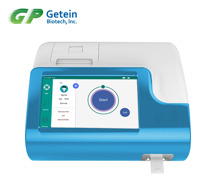 Getein 1100 Poct Immunoassay Analyzer Medical Lab Equipment Ctni Hba1c T3 T4 Tsh Bnp